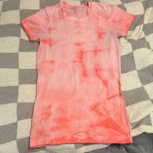 lululemon athletica Pink Tie-Dye Short Sleeve Tee
